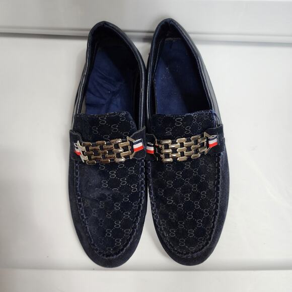 Navy Velour Size 45 Mens Loafer Slippers - Picture 9 of 9